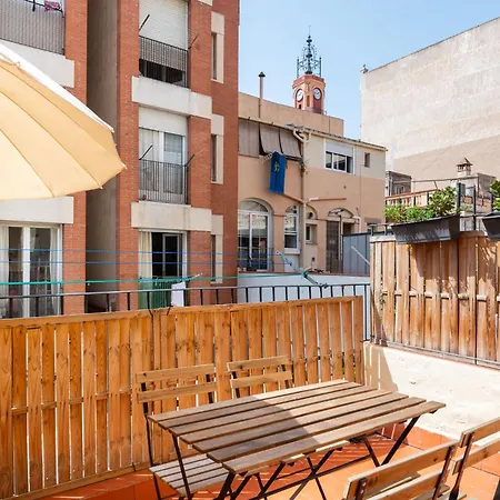 Terrace, Sun And Local Lifestyle In Gracia Barcelona
